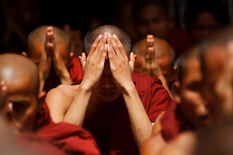 overcoming fear scared monk tibetan buddhism