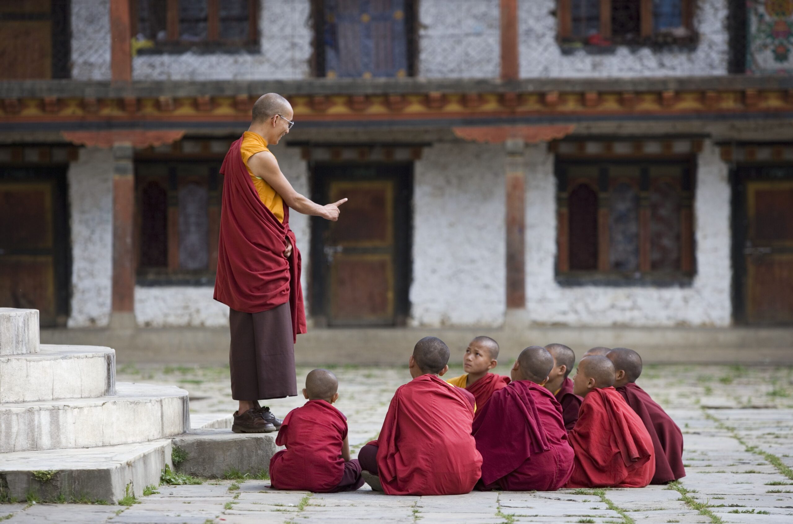 tibetan buddhism kids and a teacher monastery buddhist teachings